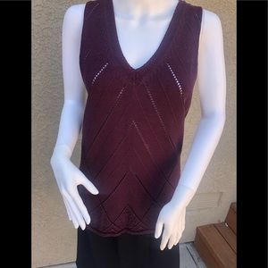 Indigo Palms sleeveless open knit sweater sz XL